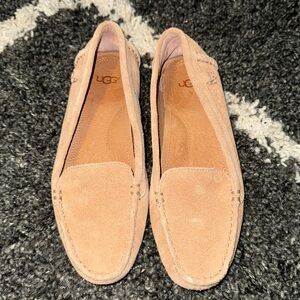 Ugg Flores Suede Nude Tan 1099877 Women's Slip-on Loafer Flats US 5